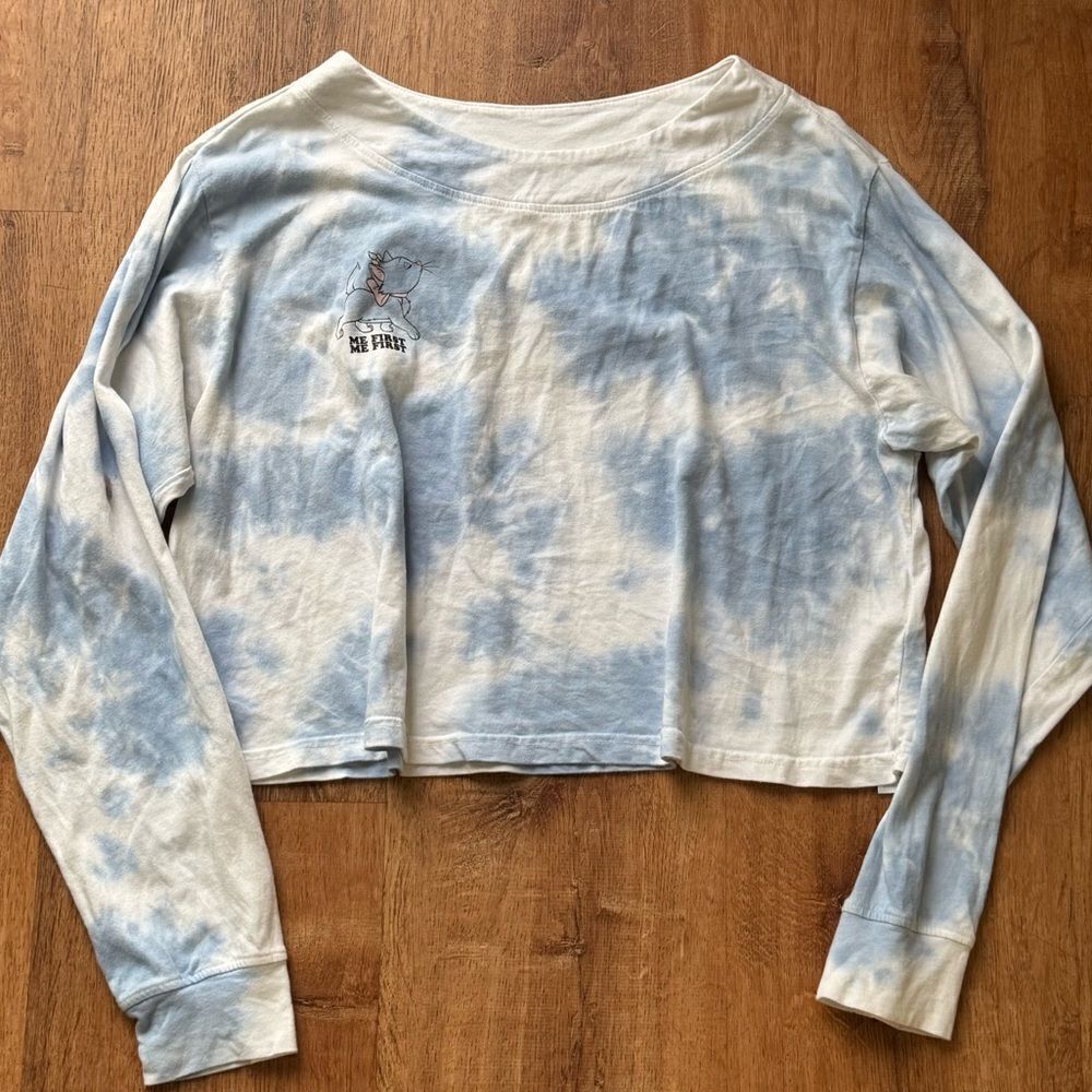 Disney Parks Aristocats Marie Me First Cropped Long Sleeve Shirt Women’s Medium